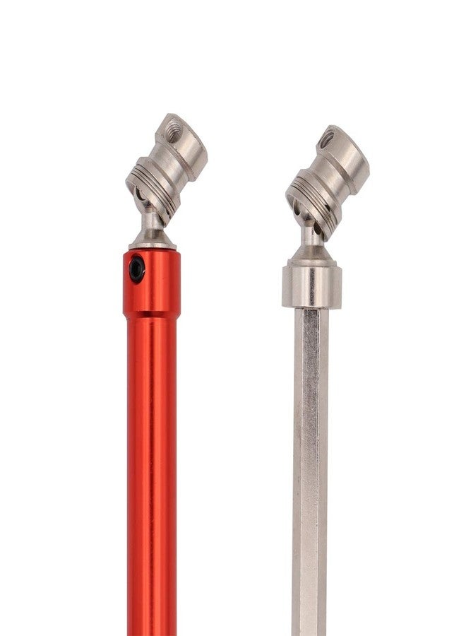 Treehobby 2PCS Steel Universal Drive Shaft CVD Universal Joint Compatible with 1/10 RC Axial SCX10 D90 Tamiya CC01 RC Crawler Car Upgrade Accessories (Red) - Image 4